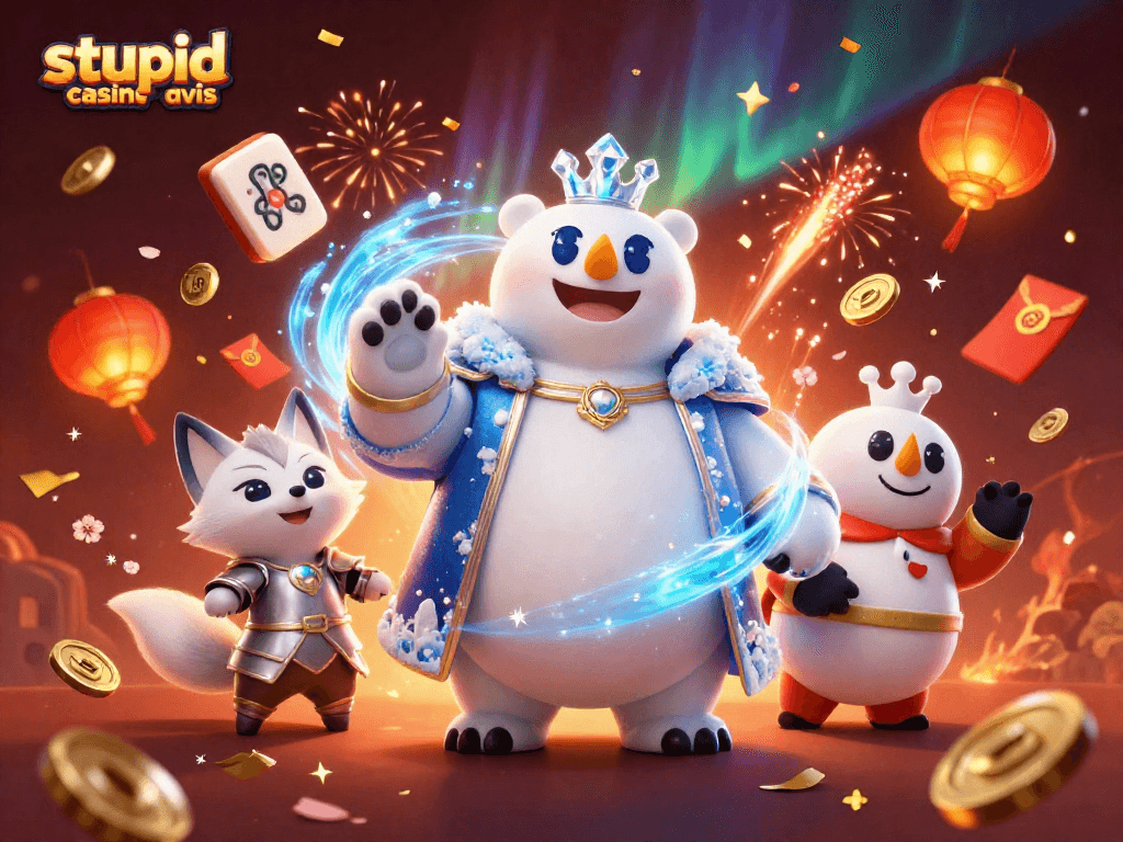 Évaluez l'expérience de jeu sur stupid casino avis avec une illustration dynamique remplie d'éléments de jeu.